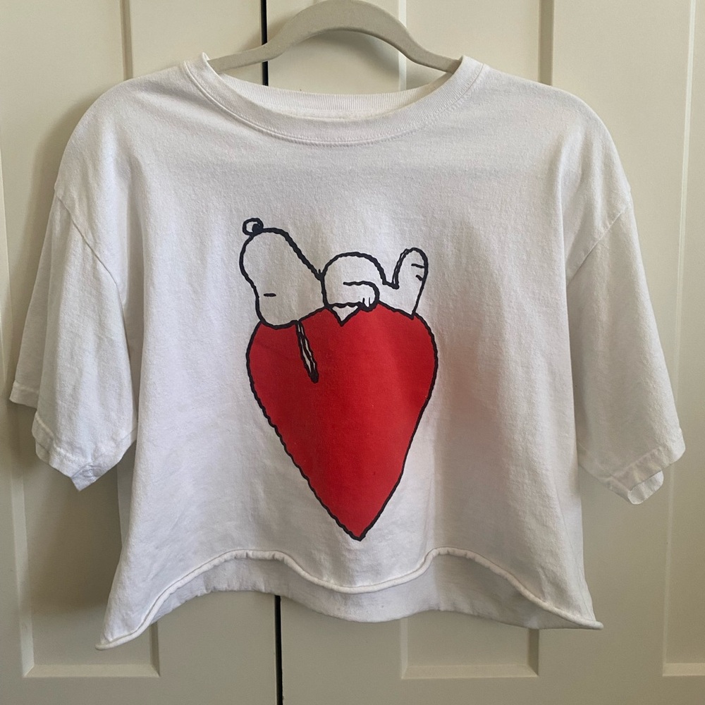 Snoopy Heart Cropped Tee